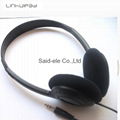 3.5mm low cost disposable earbud headphone for hospital ,school library ,gyms 3