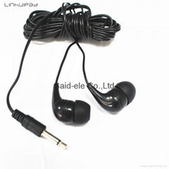 Disposable mono earbud 1.8m cord length for hospital