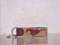 Wild Horse Needlepoint Leather Key Chains 1