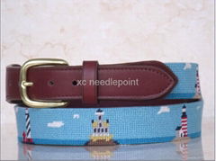 Handcraft Lighthouse Needlepoint Belts for Women