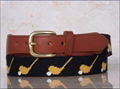 2016 New Needlepoint Belts with Leather