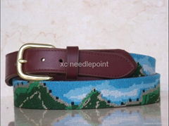 Hot selling Needlepoint Belts with Great Wall Design