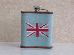 Needlepoint Hip Flask