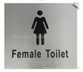 braille sign plate toilet plate with braille 304 SS  2