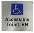 1.5mm height of braille dot 304SS toilet sign 1