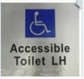 1.5mm height of braille dot 304SS toilet sign 2