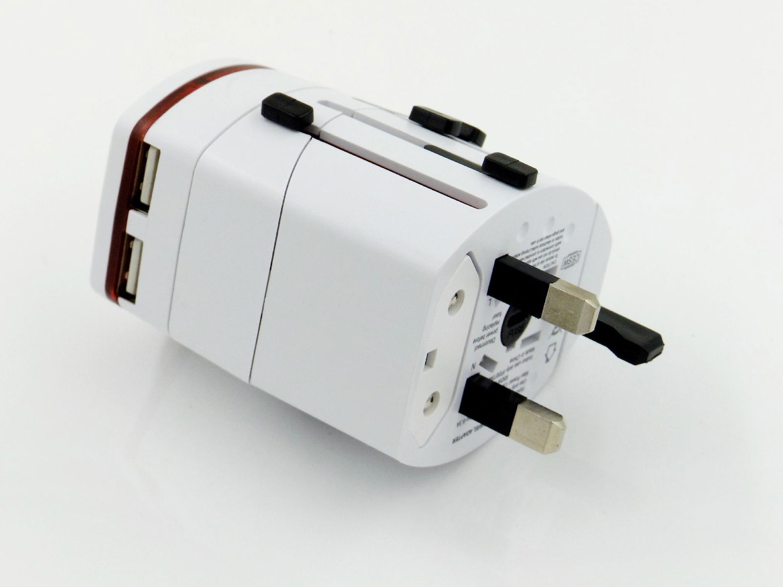 travel adapter plug with safety shutter