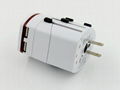 Wholesale power plug universal travel adapter with safety shutter