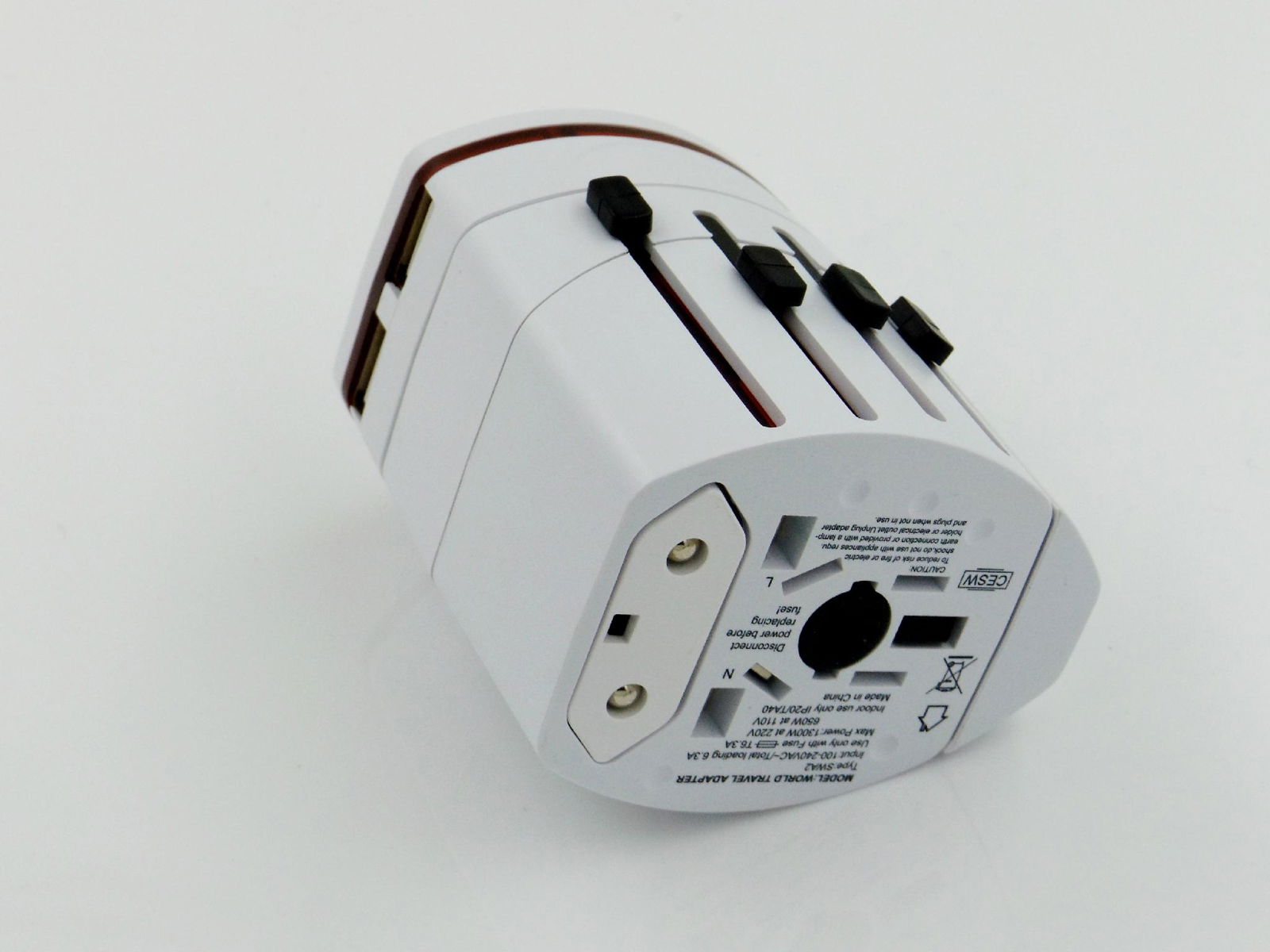 Wholesale power plug universal travel adapter with safety shutter 5