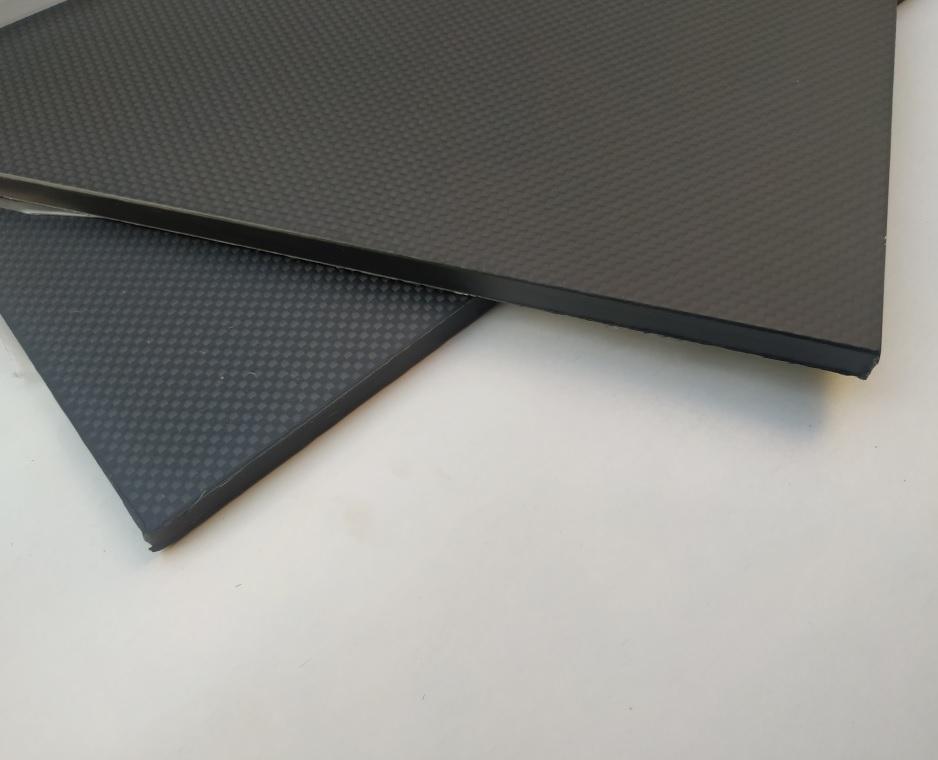 3/5/8/10mm 500*600mm 3K plain matte carbon fiber sheet/plate with +/-45  or 0/90 2