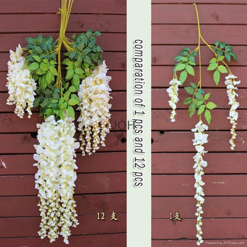 Artificial wisteria flowers garland for wedding event party home decoration 3