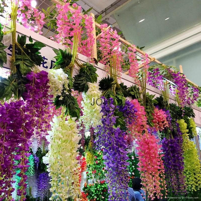 Artificial wisteria flowers garland for wedding event party home decoration