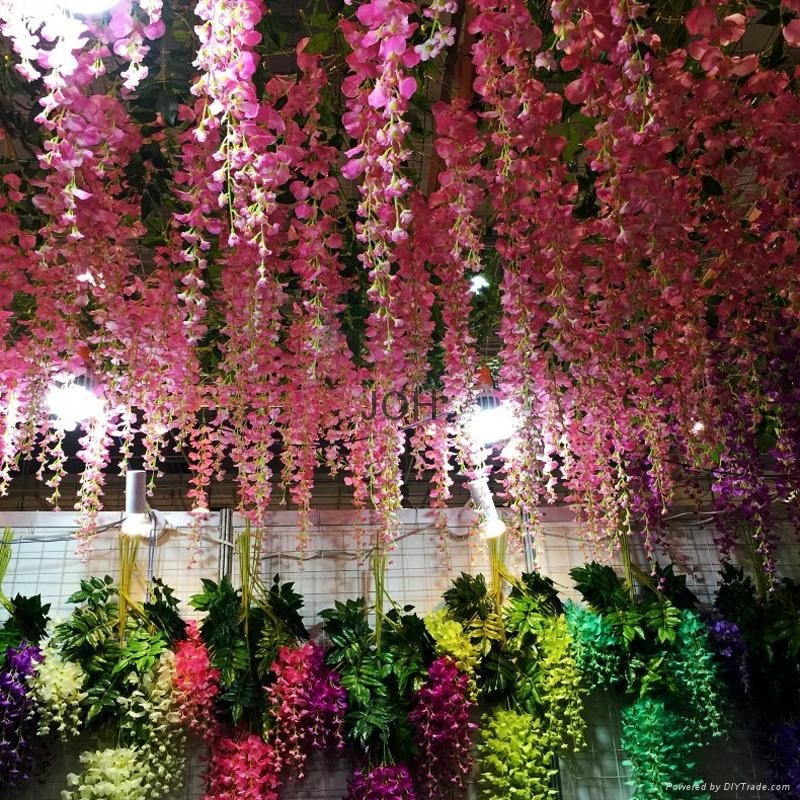 Artificial wisteria flowers garland for wedding event party home decoration 2