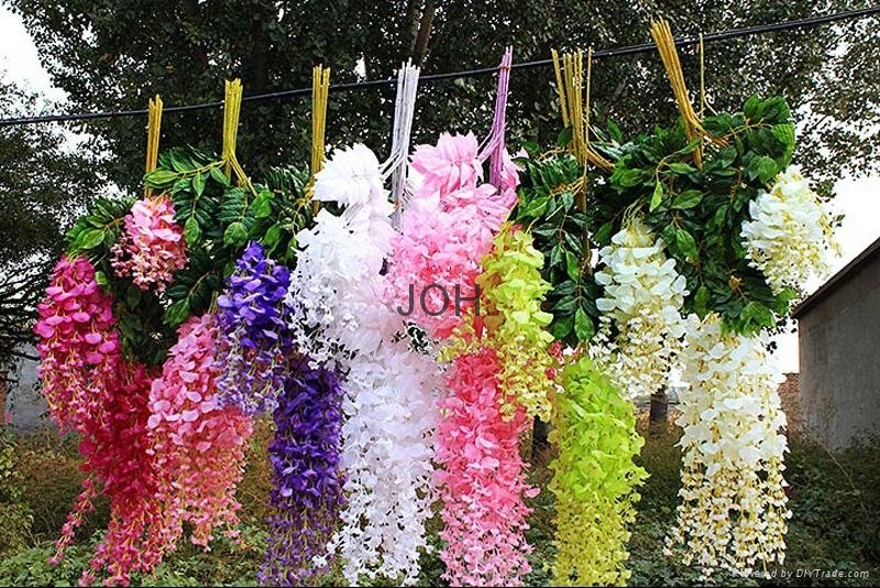 Artificial wisteria flowers garland for wedding event party home decoration 4