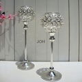 elegant wedding crystal candle holder centerpieces  1