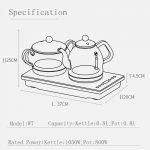  W7全自动底部上水电热水壶茶具玻璃烧水壶家用电茶炉 5