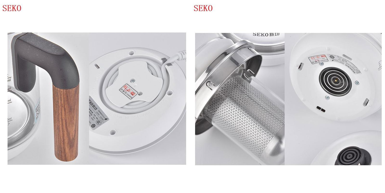 SEKO N25 Heatlh Kettle 1.2L With 316 SUS Filtration Cup 5