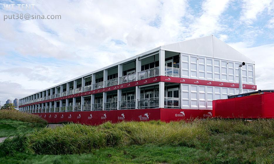 A shape double decker aluminum tent