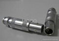 MOCO connectors with half-moon insert