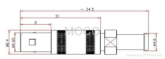 00 Size coaxial plug for RG174 cable, connector for NDT/NDE testing C5 plug 3