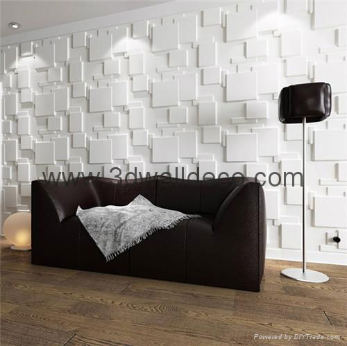 3d wall panel, green material 