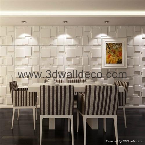 3d wall panel, green material  2