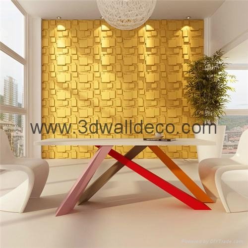 3d wall panel, green material  3