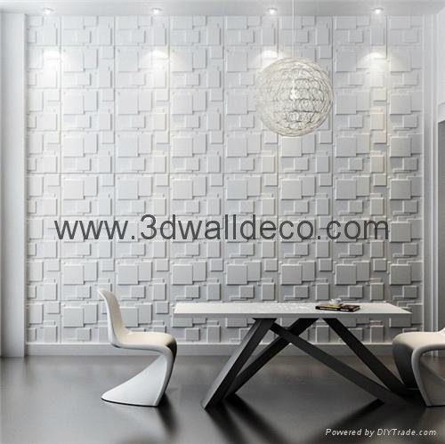3d wall panel, green material  4