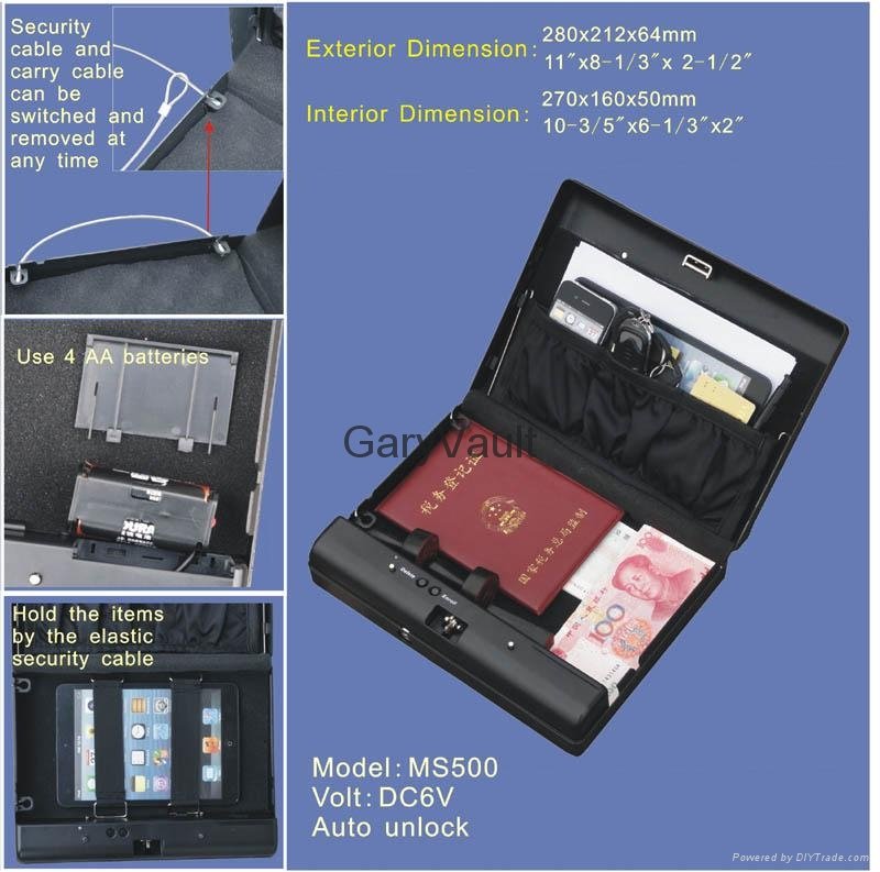 Garyvault Micro Vault MS500 Biometric Portable Pistol Gun Safe Price USD60-70 5