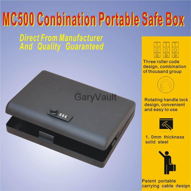 GaryVault MC500 Microvault Portable Combination Pistol Gun Safe