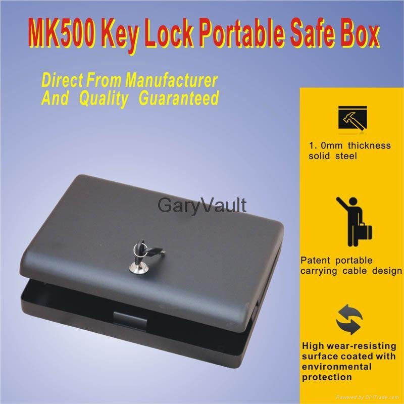 GaryVault MK500 Key Lock Portable Pistol Gun Safe