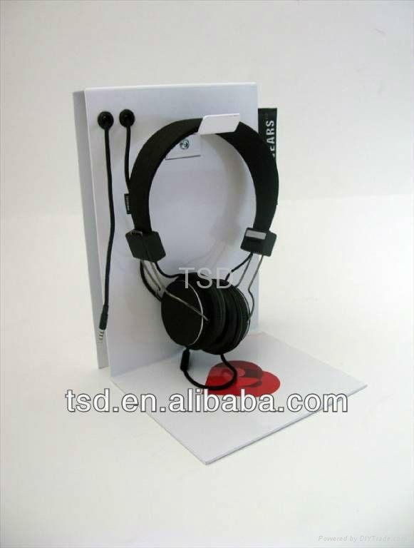 TSD-M032 Eyecatching Metal Earphone Stand/ headphone display/ headset stand   3