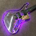 Custom Crystal Body Neck Led Light Electric Guitar