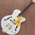 hollow body L-5 jazz electric guitar, Gold hardware with Tremolo system