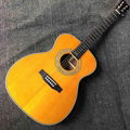 Custom Aaaaa All Solid Spruce Wood Om Jm Handmade 14 Frets Acoustic Guitar Fishb 1