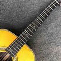Custom Aaaaa All Solid Spruce Wood Om Jm Handmade 14 Frets Acoustic Guitar Fishb 3