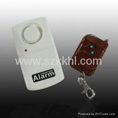 White Vibration Anti Theft Burglar Alarm with Remote Control(KK108)