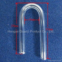 With long and short foot U bend quartz