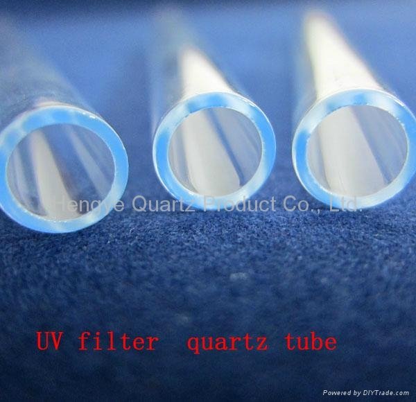 100mm length UV filter quartz tube for metal halide lamp with both edge fire-gla