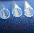 100mm length UV filter quartz tube for metal halide lamp with both edge fire-gla 1