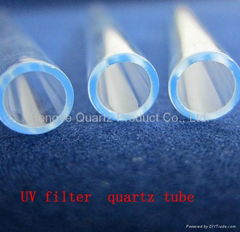 100mm length UV filter quartz tube for metal halide lamp with both edge fire-gla