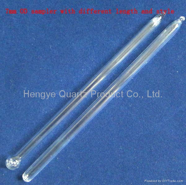 Iron slag sampler vacuum sampling quartz glass tube OD 7mm with different length