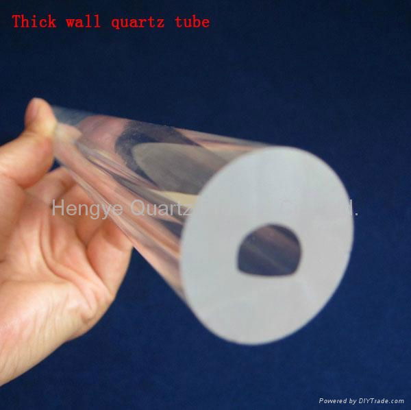OD 28mm thick wall quartz tube with half moon hole