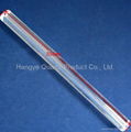 OD 28mm thick wall quartz tube with half moon hole 2