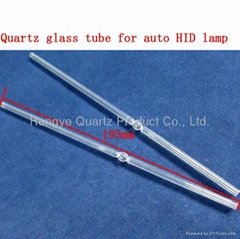 195mm length low OH quartz glass tube for HID lamp OD 4mm