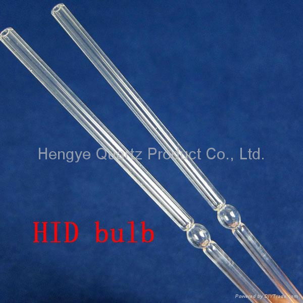 195mm length low OH quartz glass tube for HID lamp OD 4mm 2