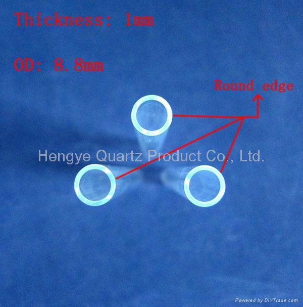 100mm length UV filter quartz tube for metal halide lamp with both edge fire-gla 2
