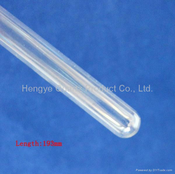 Transparent one end closed quartz glass test tube for experiment   3