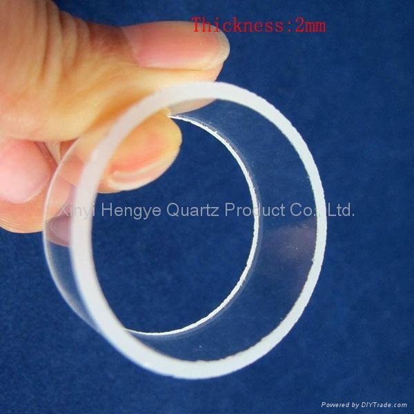 Customized short quartz glass tube for machine parts