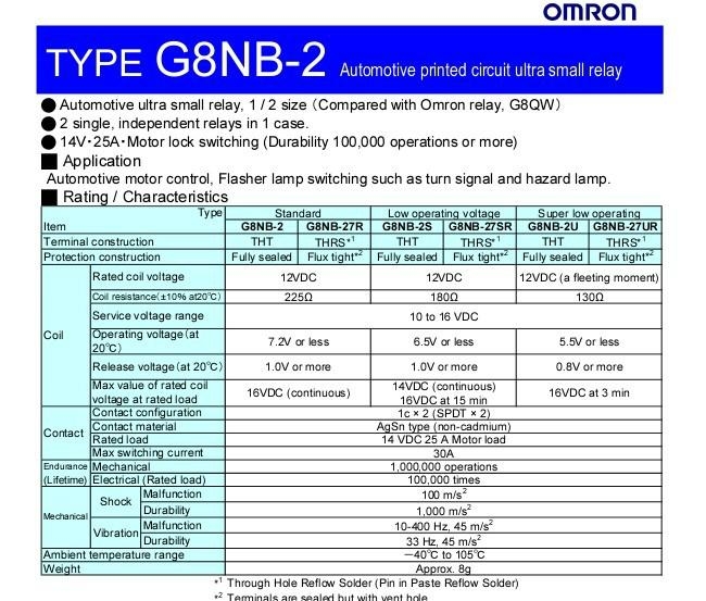 汽車繼電器（G8N-1 12VDC） 4